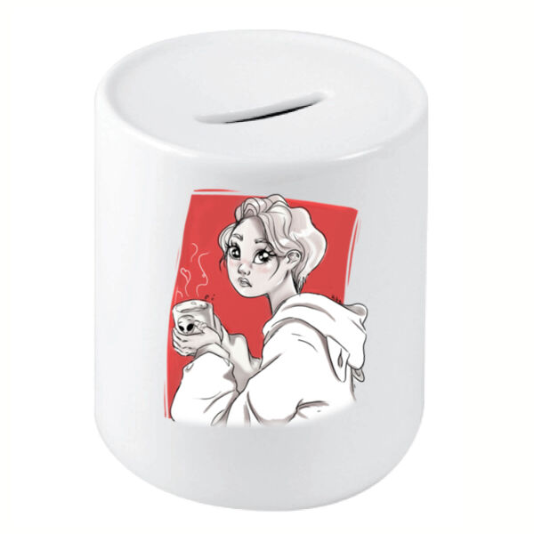 Coffee Girl Coin Bank Thumbnail